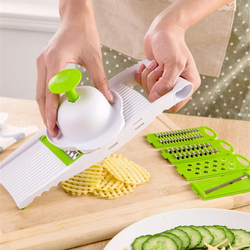 Stainless Steel Slicer With 5 Blades And Hand Guard Carrot Cucumber Potato Vegetable And Fruit Peeler Household Kitchen Tools