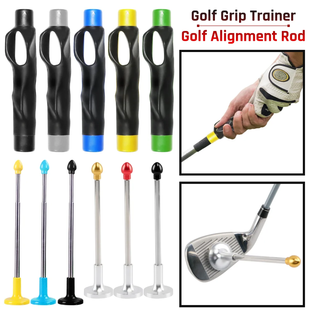 Golf Alignment Rods / Golf Grip Trainer Reusable Correct Hand Position Tool、Magnetic Chipping Golf Cutting Direction Indicator