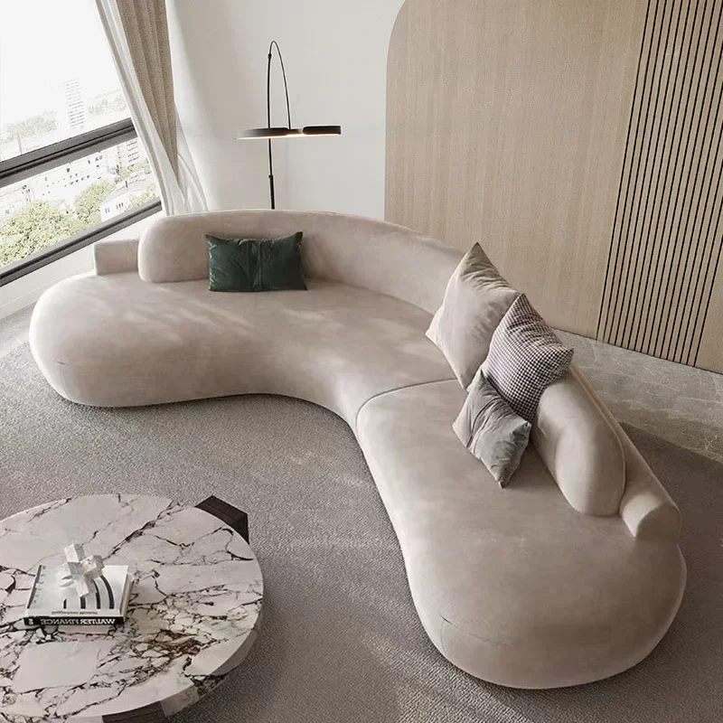 كرسي أريكة فاخر كبير الحجم وبساطة للاسترخاء مصمم على الأرض أريكة استرخاء منزل صالة سوفي دو سالونو أثاث غرفة المعيشة #4