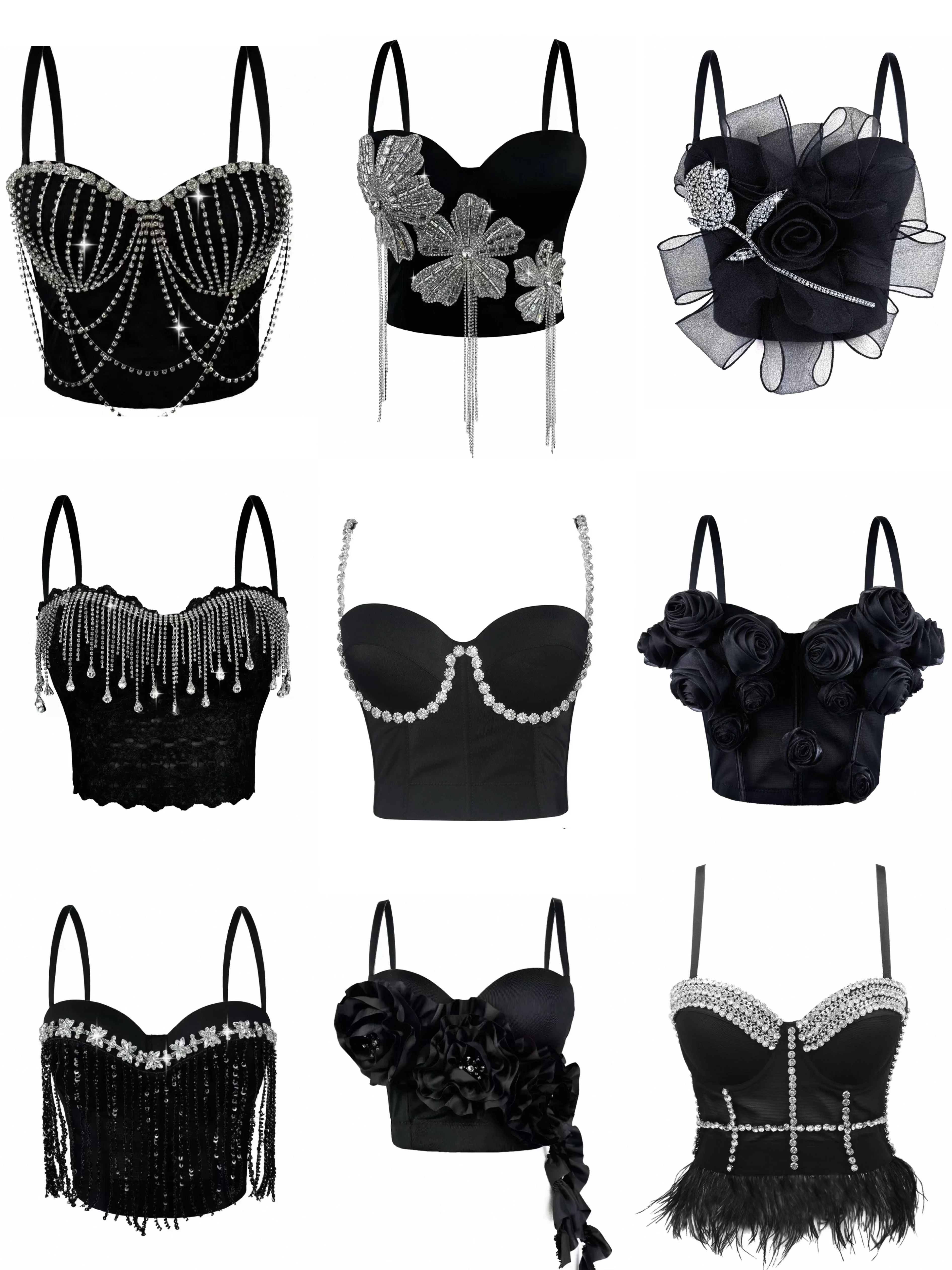 Dance Club  Jisoo Lisa Park HyunA Flash Diamond Strap Top Women's Fashion Stage Costume Spring 2026 Trend