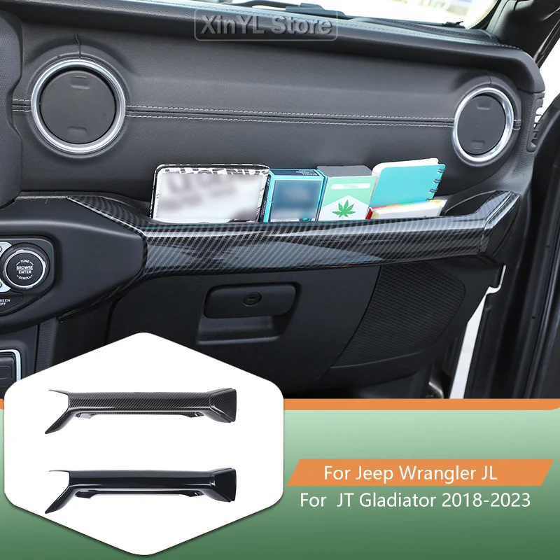 

Автомобильный ящик для хранения с ручкой второго пилота из АБС-пластика, контейнер-органайзер для Jeep Wrangler JL JT Gladiator 2018, аксессуары для салона автомобиля