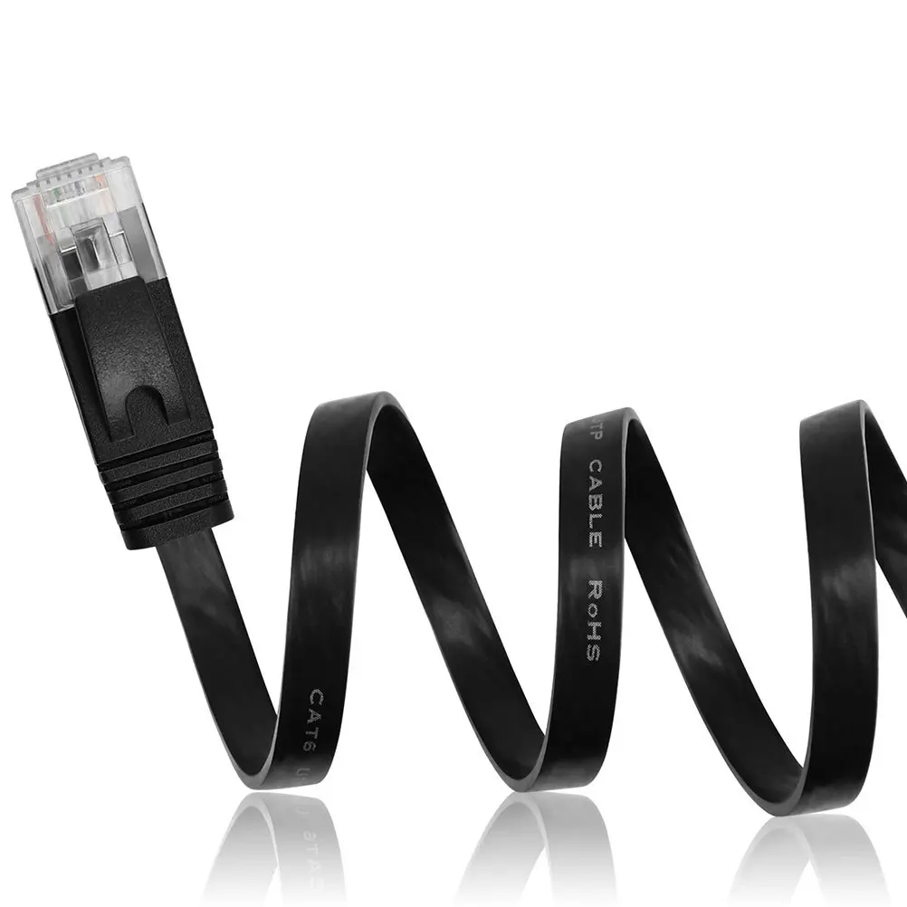 

15M Flat Cat6 Ethernet Cable Rj45 Patch Cord For Router Modem Computer Bedroom Living Room Study Kitchen Lan Network Wire