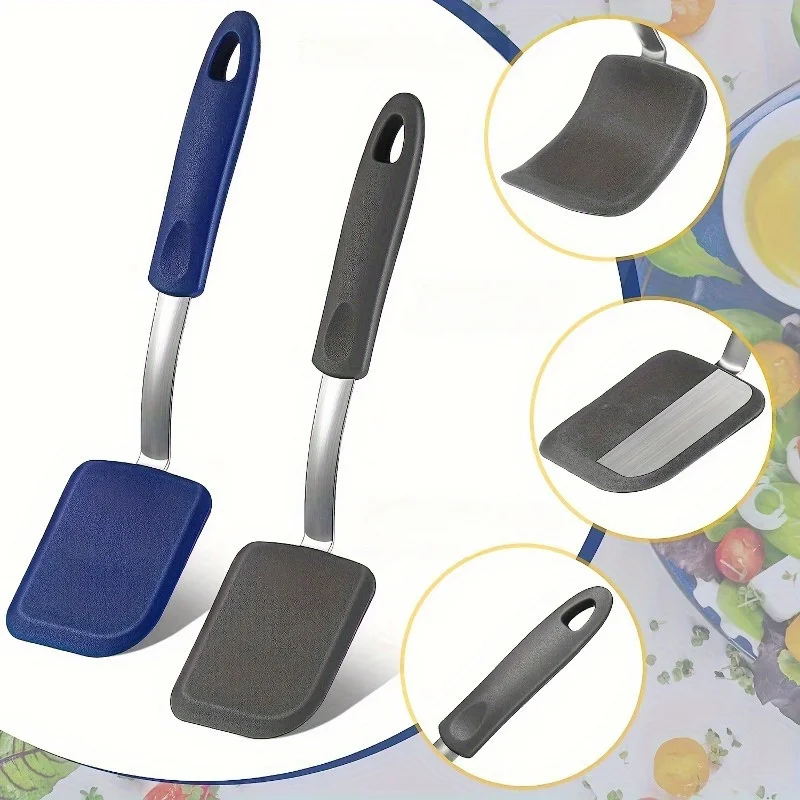 Frying Spatula Temperature Resistant Small Spatula Omelette Spatula Stainless Steel Cooking Nonstick Spatula for Egg Pancake
