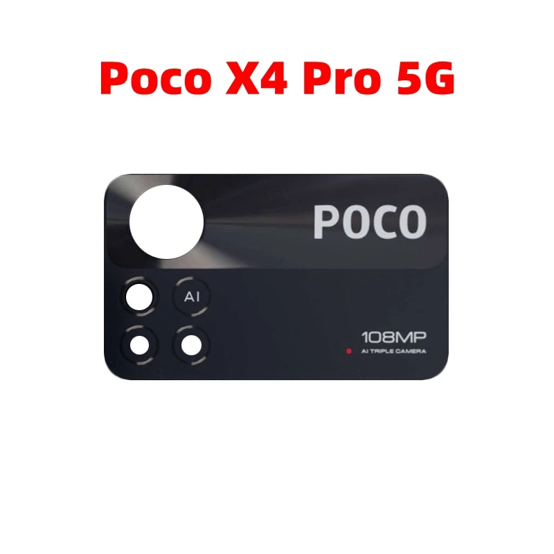 For Xiaomi Poco M4 Pro 4G / X4 Pro 5G Main Camera Glass Lens Back Camera Lens Cover Smartphone  Parts