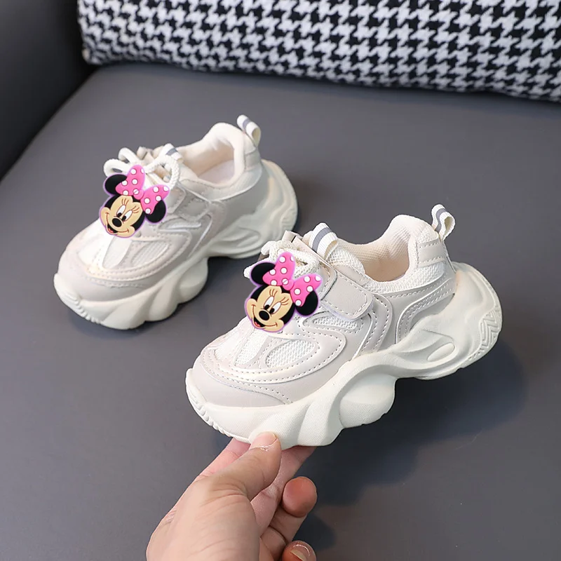 

mickey mouse kids Sneakers minnie Toddler shoes spring fall New Soft Sole Non-slip Fashion baby Versatile Casual Shoes disney