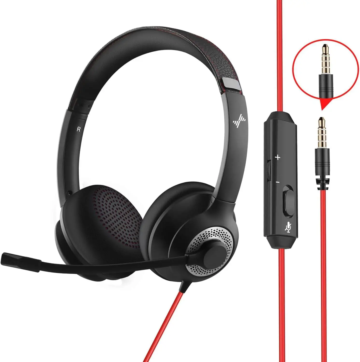 NUBWO JIAMQISHI EH01 USB-Headset PC-Computerkopfhörer mit Rauschunterdrückung, Mikrofon, Inline-Steuerung für Home Office Online-Klasse 7