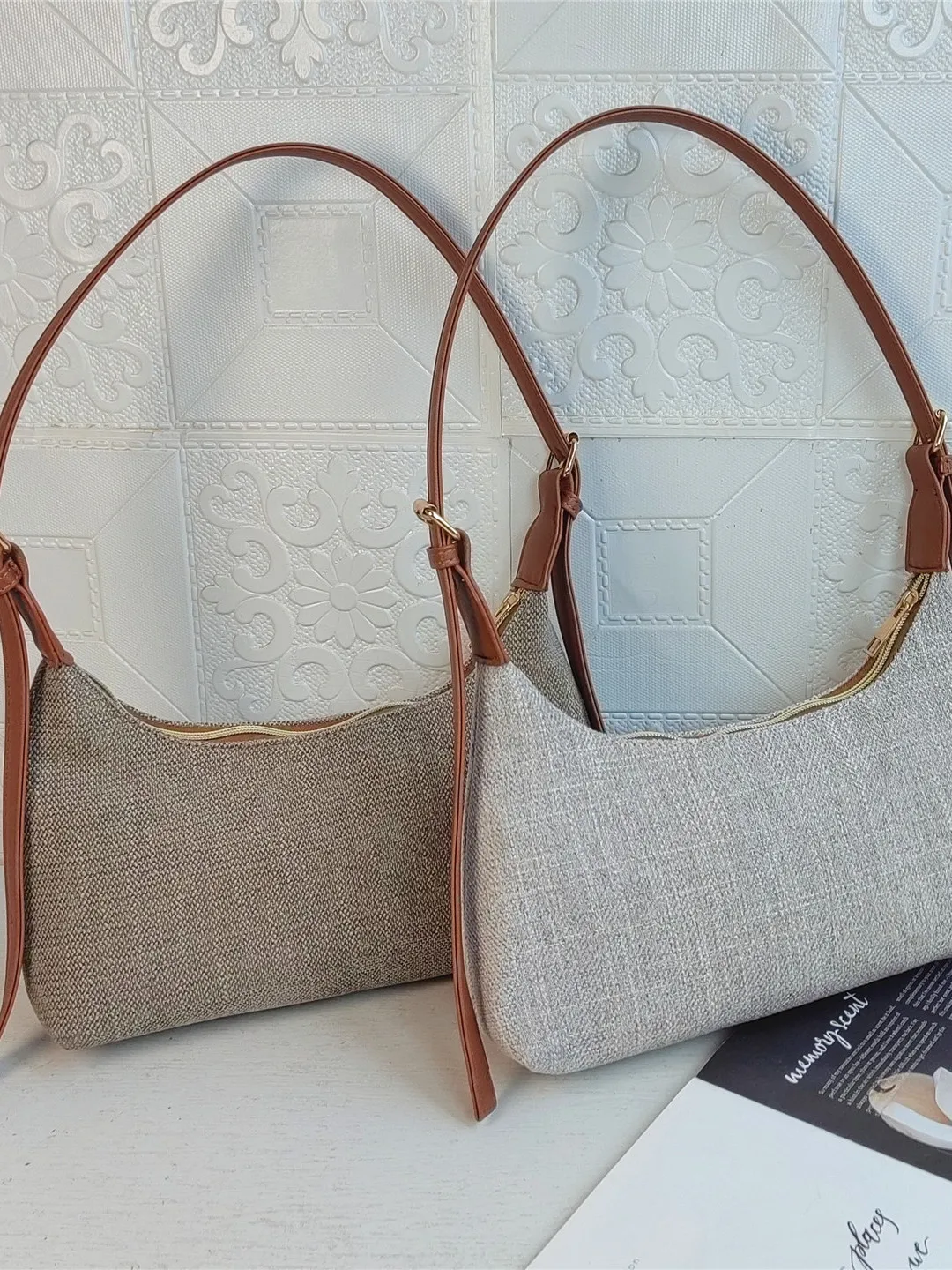 

Large Capaci Canvas oulder Bag Women's Casual Versatile Underarm Bag Retro Sle Breadsti Bag Handbag for Young Women