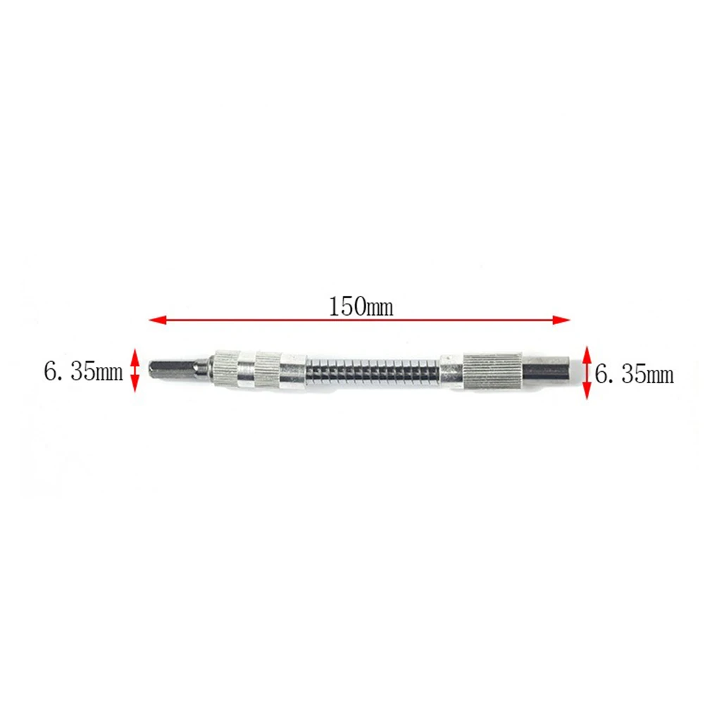 150-400mm 1 4 Hex Flexible Extension Shaft Flexible Shaft Bit Holder Driver Ratchet Screwdriver Extend Rod 10-3 4  Length