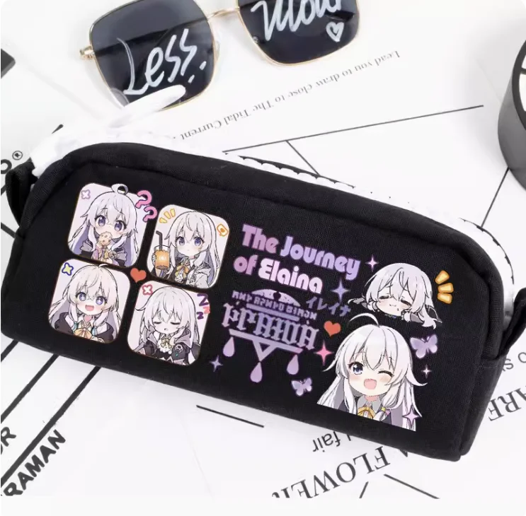 

Anime The Journey Of Elaina Pencil Case Oxford Canvas Storage Bag Pencil Box Pencilcase School Pen Bag 2033