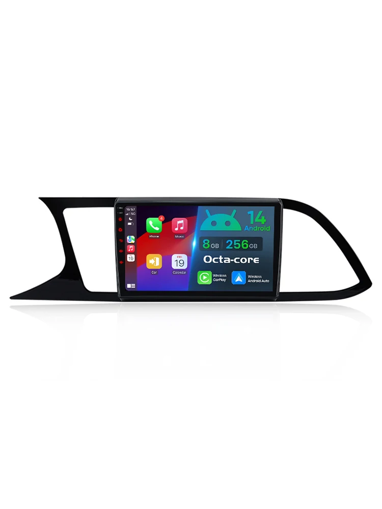 Junsun AI Draadloze CarPlay voor Apple Android 14 Auto Radio voor Seat Leon MK3 2012 2013 2014 2015-2020 Multimedia Navi Stereo - afbeelding 2