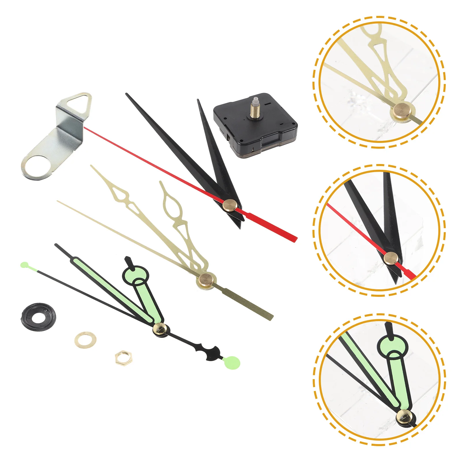 

1 set 1 Set Wall Clock Movement Mechanism Replacement Parts Mute Diy Kit Durable Motor Tools Craft Rimless Clocks Easy Install