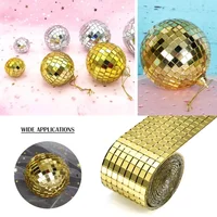 Disco Ball Mini Square Mosaic Tiles Mirror Wall Sticker Decorative Self-Adhesive DIY Accessory One Meter 5x5 mm Mosaic Stickers 2