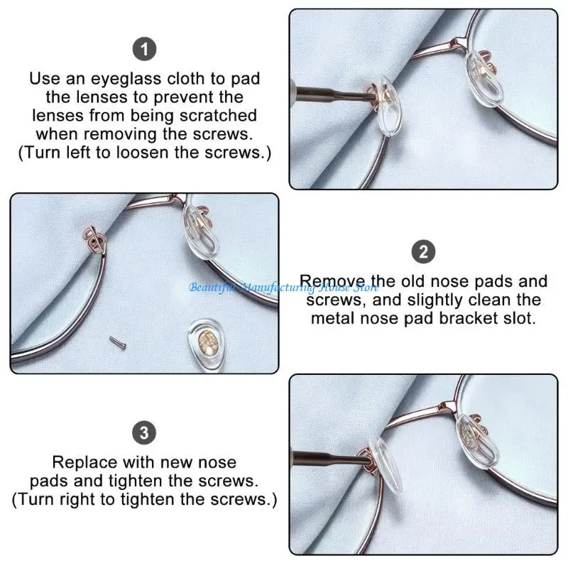 

E56A 20Pcs Comfortable Eyewears Nose Pad G14 Compatible Flexible Silicone Cushions