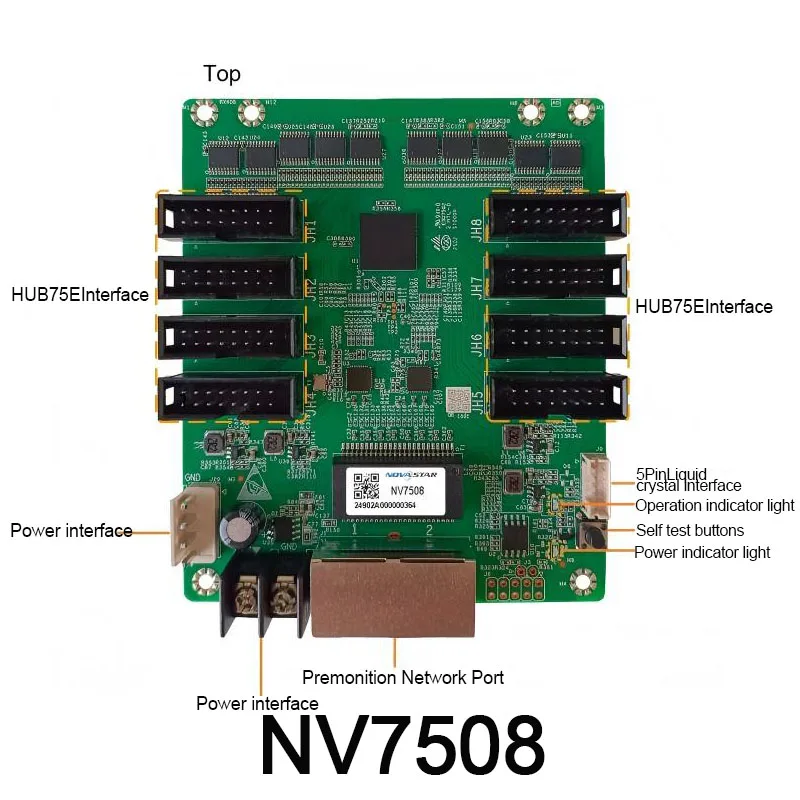 NovastarNV7508  Light-emitting diode video display control card full color screen receiving card load HUB75E interface