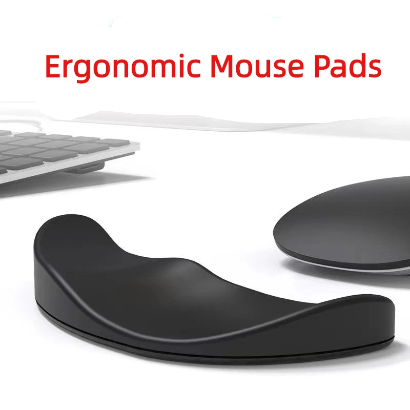 1pc Ergonomic Mouse Pad with Gel Wrist Support Non-Slip Base Comfortable Mousepad with Smooth Wrist Rest For Computer/ Laptop