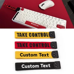 Custom Embroidered Keyboard Strap Wooting 60he Mechanical Keyboard Decoration Strip Custom Game keyboard decoration Tag Pendant