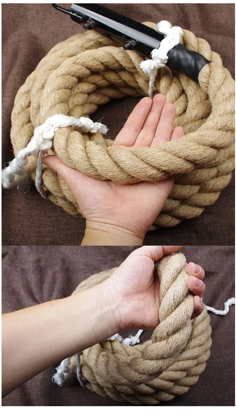 

38mm*9m Hemp Battle Rope Eco-friendly Gym Climbing Power Training Rope