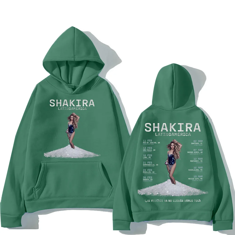 Shakira Las Mujeres Ya No Lloran World Tour Hoodies Men Women Fashion Aesthetic Sweatshirts New Two Sides Oversized Pullovers