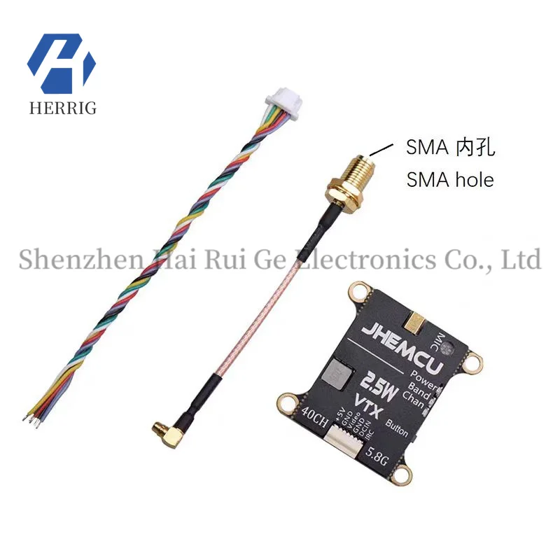 

JHEMCU Jin Hang 2.5W 5.8G Video Transmission 2-6S Video Transmission Microphone FPV Racing Drone Model