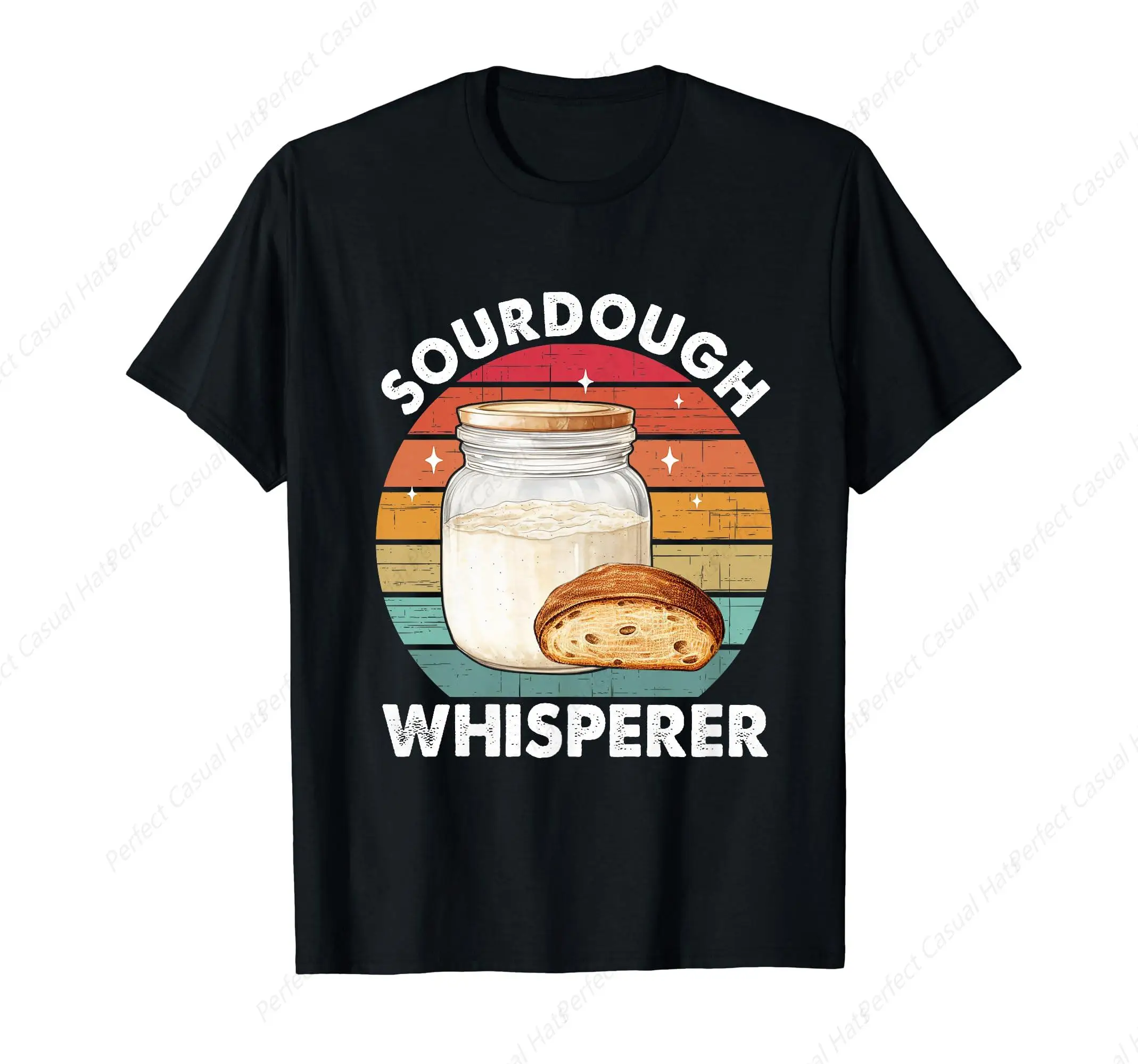 Sourdough Whisperer Retro Sourdough Bread Baker Fermentation T-Shirt Men Woman T-Shirt Casual O-Neck Printed Tops