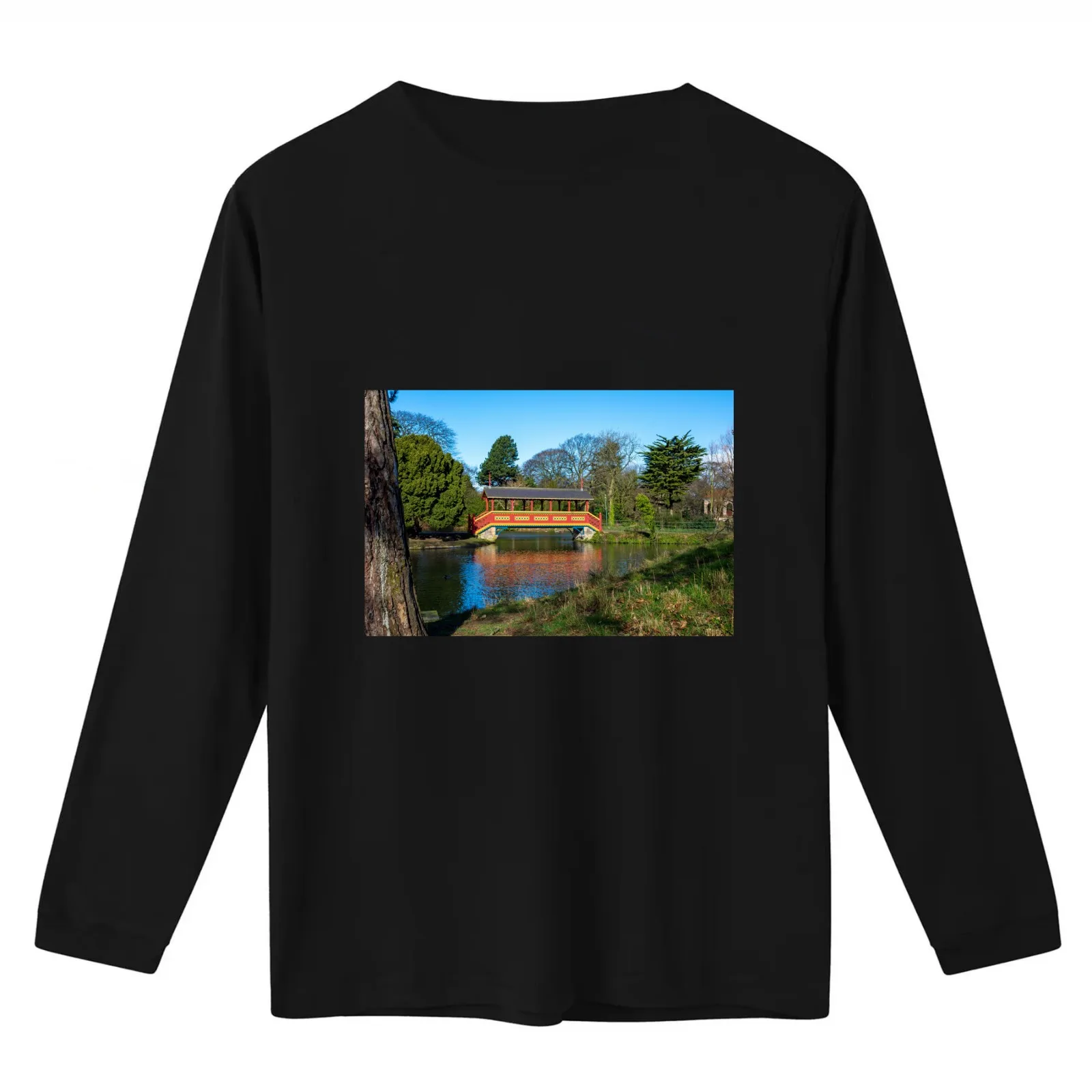 Birkenhead Parks Iconic Swiss Bridge T-Shirt Summer Casual Cotton Tee Oversized Streetwear Tops Vintage Graphic Print