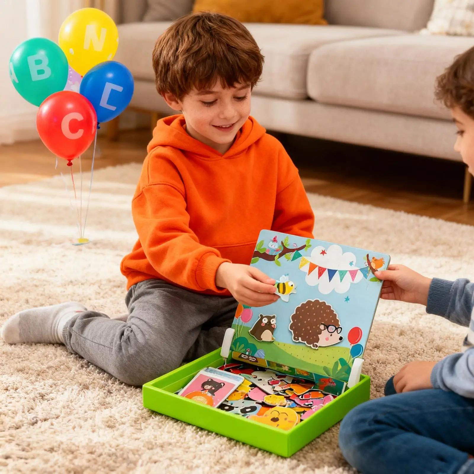 磁気パズルボード 両面ファームテーマのおもちゃ 幼児用 旅行活動 車 飛行機 プレイルーム 教育学習ゲーム