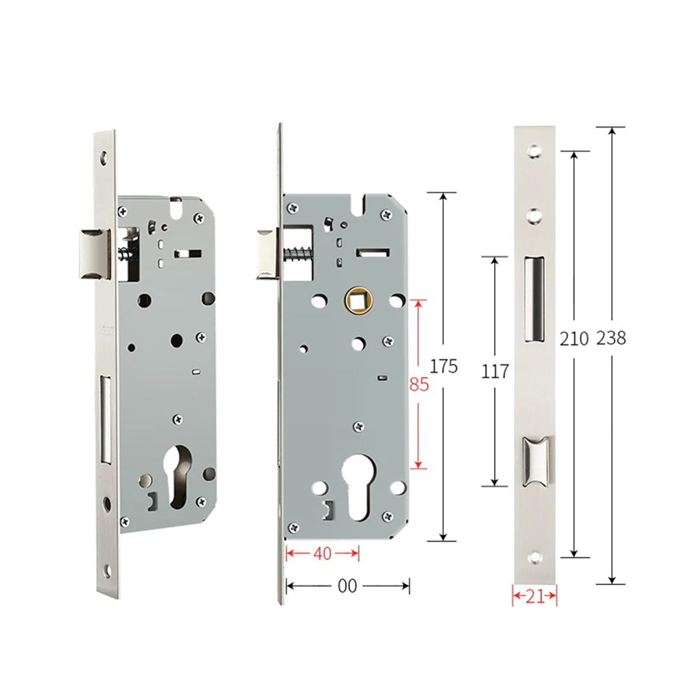 1 PCS 8520/8525/8530/8535 Metal Door Lock Stainless Steel Universal Lock Body Mortise Hardware Non Intelligent Lock
