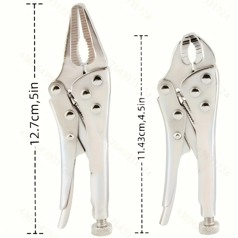 2-piece set of 4 in. Curved Jaw Mini Locking Pliers+ 5 in. Long Nose Mini Locking Pliers