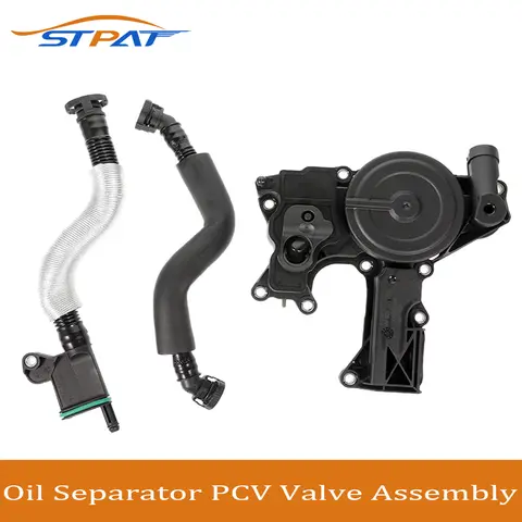 STPAT 오일 세퍼레이터 PCV 밸브 어셈블리 06H103495A 06H103495 아우디 A3 A4 A5 Q5 TT 폭스바겐 비틀 CC 제타 파사트 티구안 시트 스코다 용