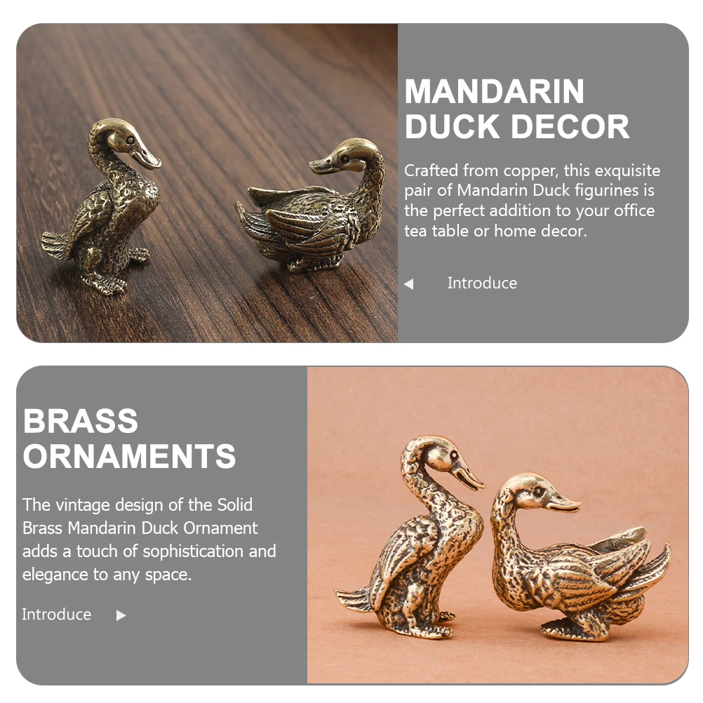 

Brass M Duck naments Solid Copper Decorative Statue Pair for Home Office Bedroom Living Room Table Accessories Chinese