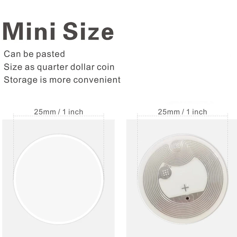NFC Ntag216 Sticker Ntag216 NFC Tags NFC 216 Tag Ntag216 NFC Cards 13.56Mhz NFC Tag Stickers 888 Bytes Memory image 4