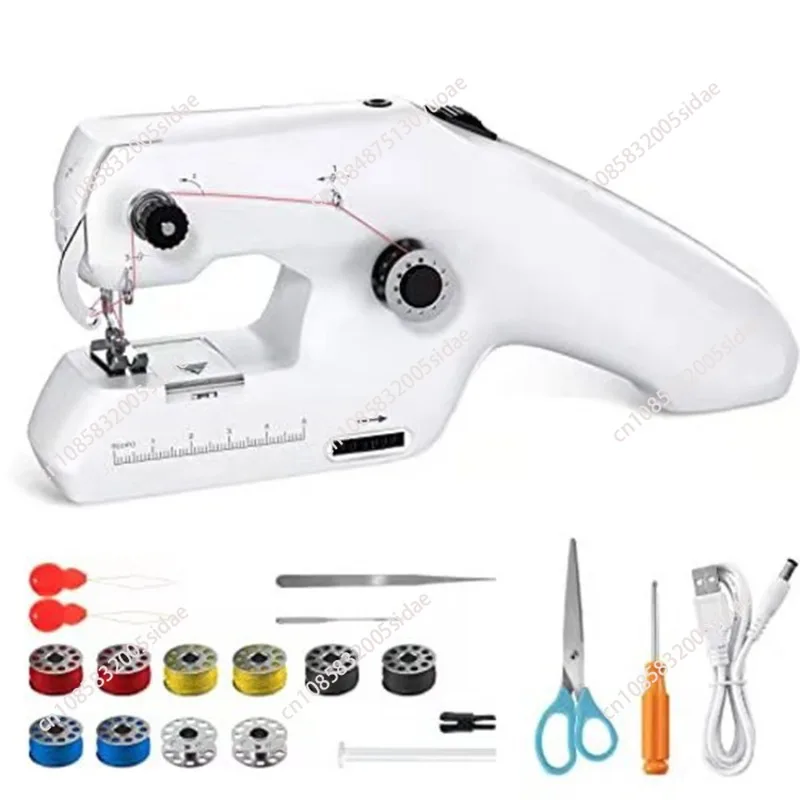 ZDML-6 Sewing Machine Household Mini Handheld Machine Portable Electric Double Thread Sewing Machine