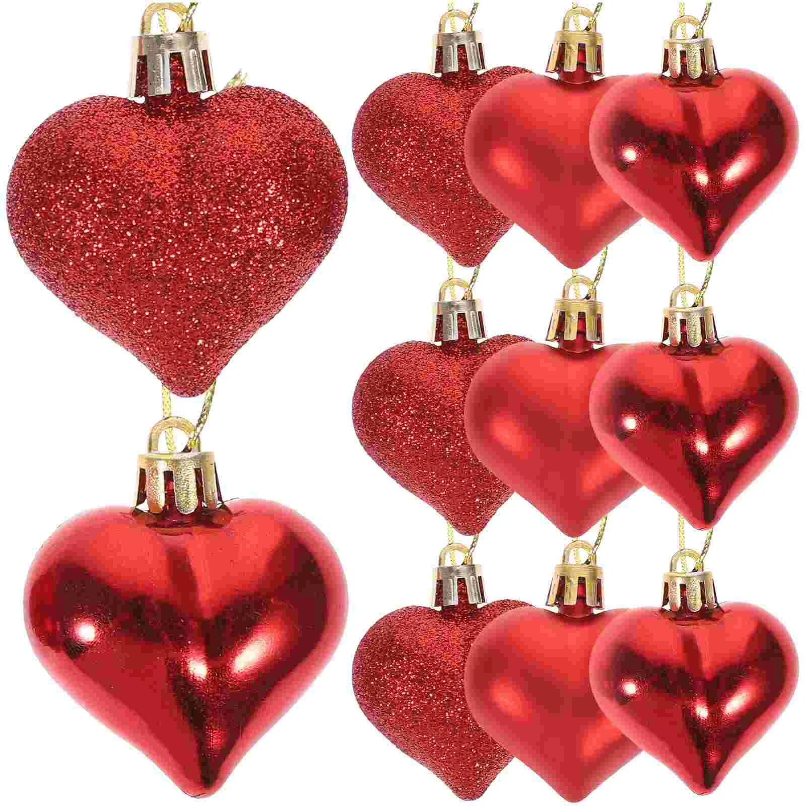 

24 Pcs Love Ball Pendant Proposal Decor Celebration Heart Shape Ornament Decorations Stereoscopic Plastic Anniversary Baby