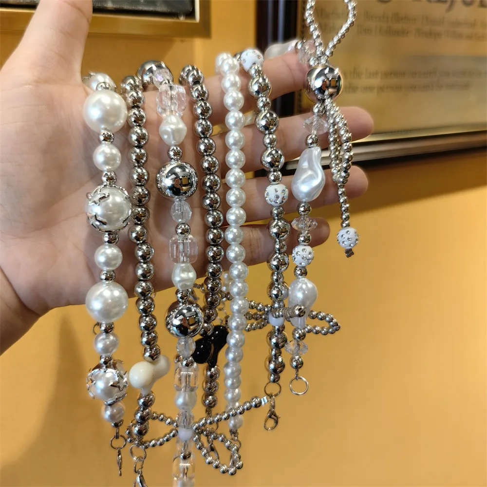 

1 PCS Gemstone Rhinestone Shoelace Buckle Pearl Bow Decorations Shoe Heel Chain Flower Shoelaces Accessories