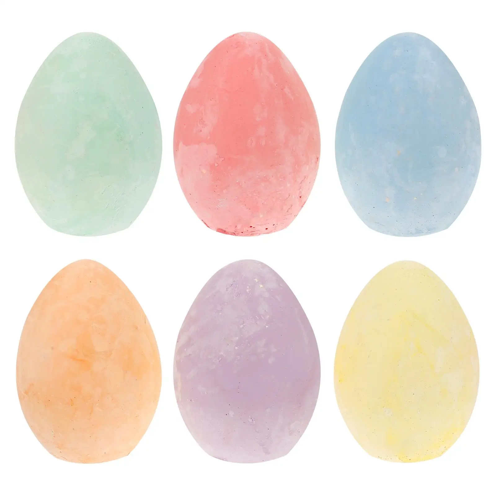 6 Pcs Egg Painting Chalk Colorful Shape Eggs-Shaped Chalks Calcium Sulfate on Chalkboard Child Erasable Solid Little Friend