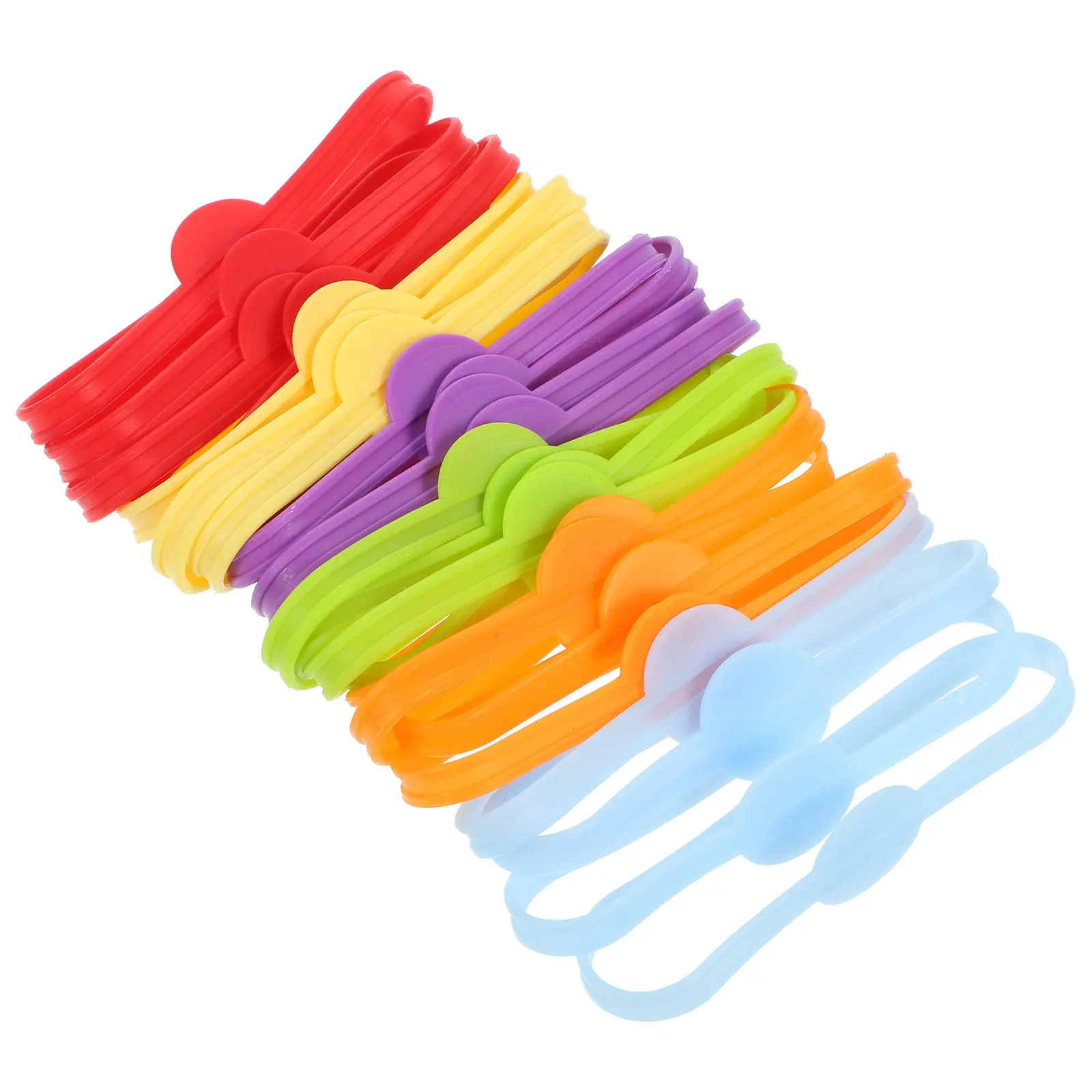 24Pcs Eco Friendly Odorless Silicone Wine Glass Markers Simple Round Shape Drink Cup Identification Tags for Company Activities