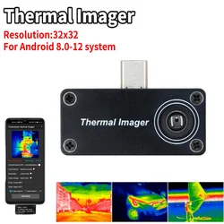 Infrared Mobile Thermal Imager for Android Mobile Phone Type-C Thermal Camera 32*32 Pixels -20~1000°C For Electrical Repair