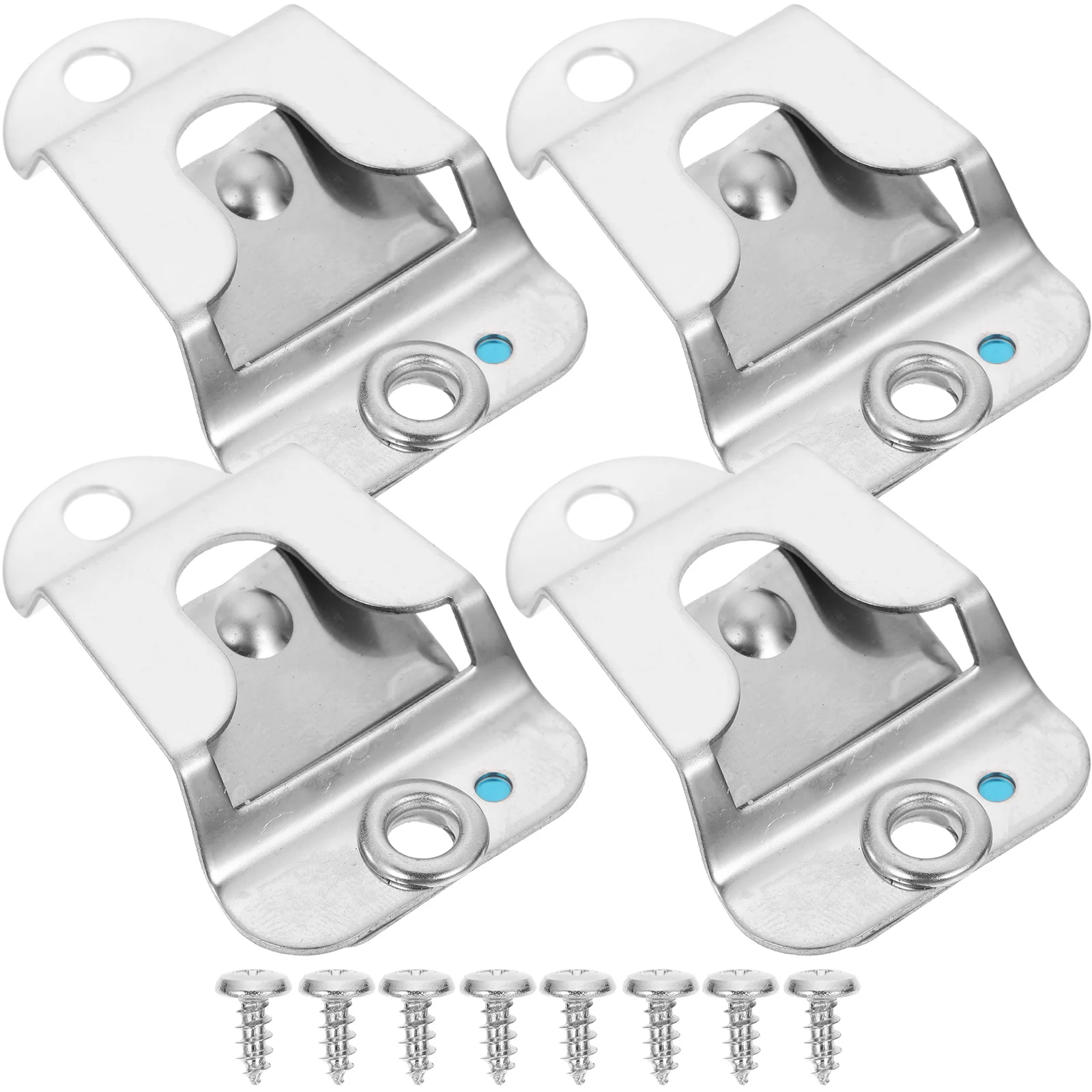 4 Pcs Microphone Hook Stainless Steel Radio Clip Mount Holder Ham Metal Mic Hanger Clips Easy Install Screw Compact Size