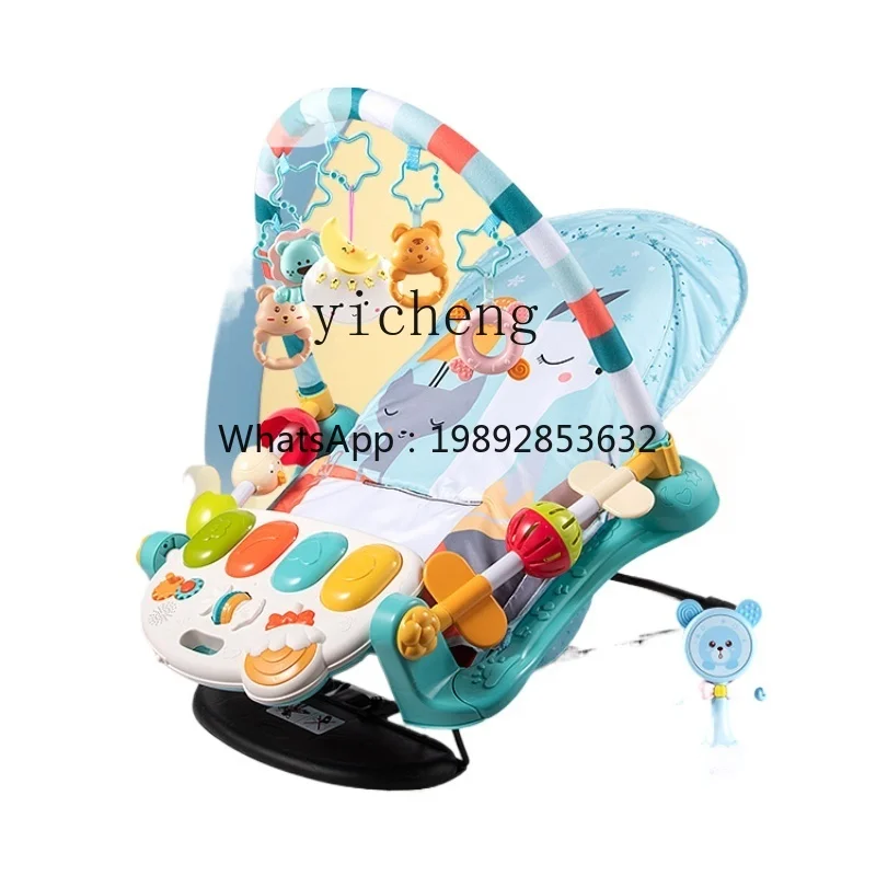 AH   Newborn Piano Gymnastic Rack Multifunctional  Baby Toy Bouncing Chair Lying Coax