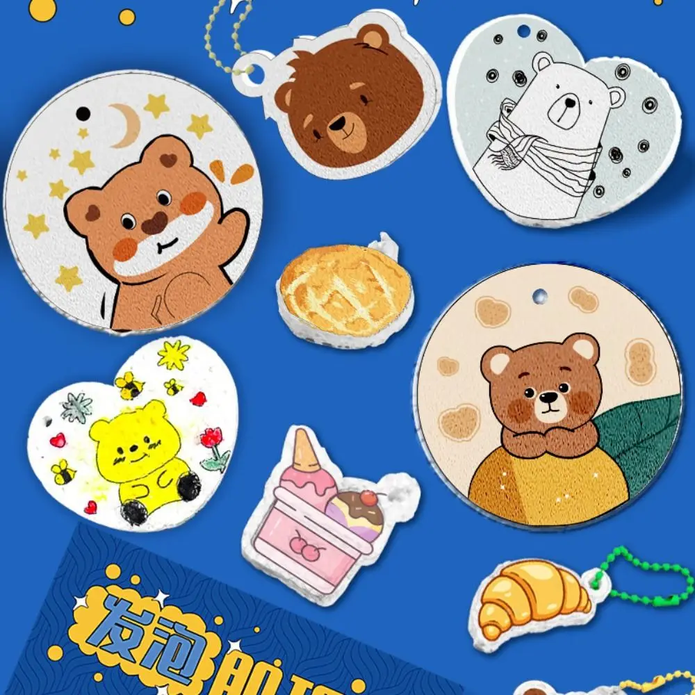 Kit de pintura inchada absorvente de água, faça você mesmo, material de espuma, textura educacional, ferramenta pontilhadora, desenho animado, tela de desenho 3d