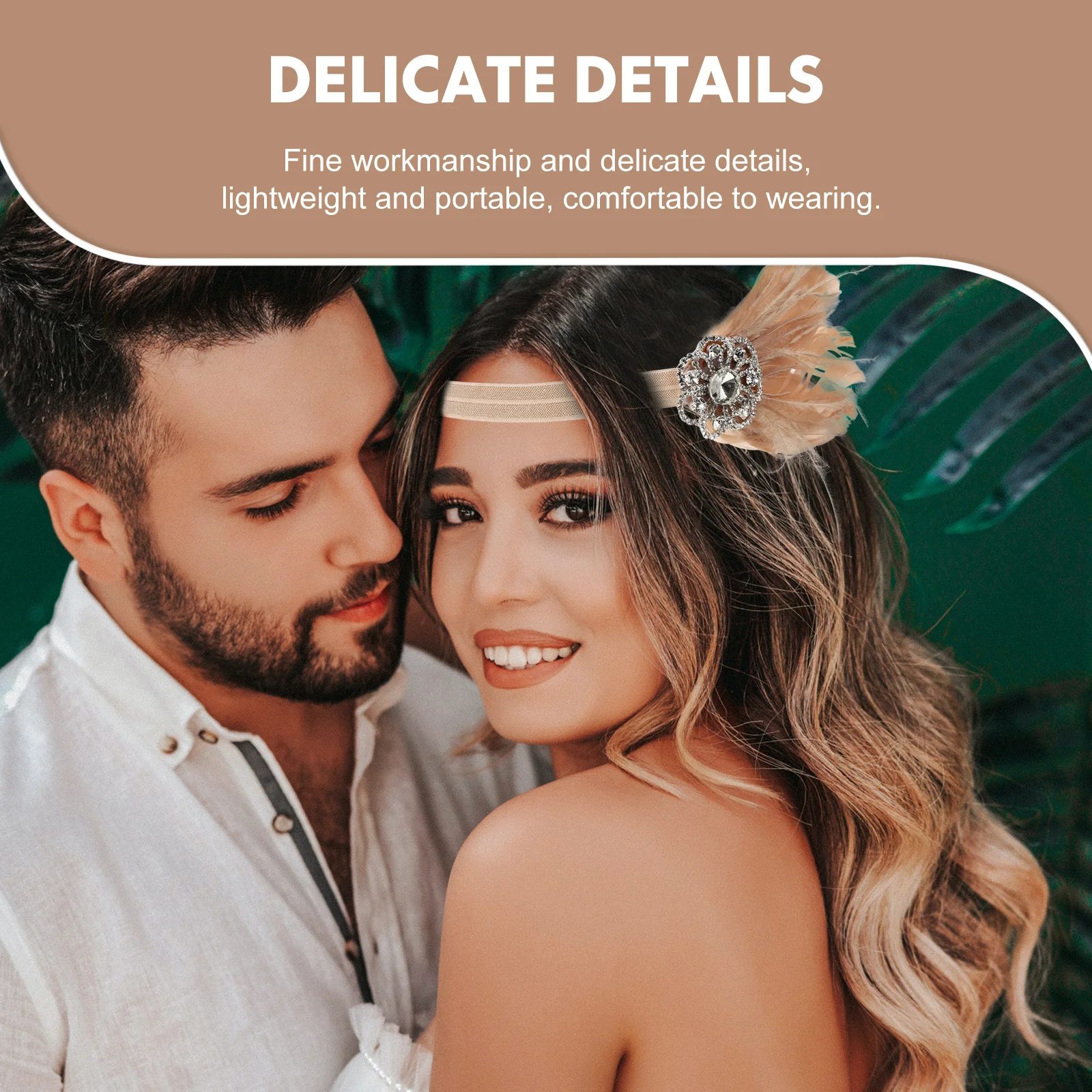 1Pcs Elegant Bridal Headband Diamond Rhinestone Headpiece Lightweight Decor Hairband Headband