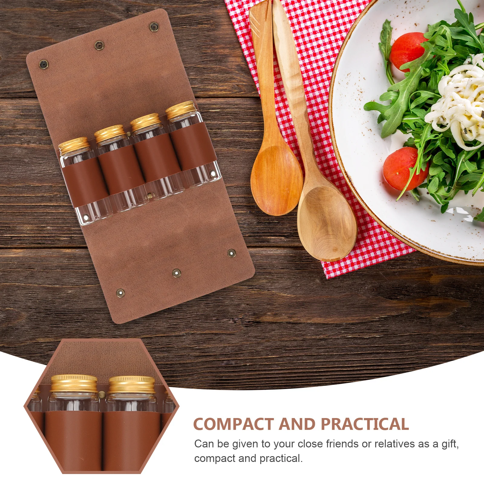 

Outdoor Spice Bag Multi Function Practical Travel Cooking Accessories Safe Seasoning Container for Camping Picnic