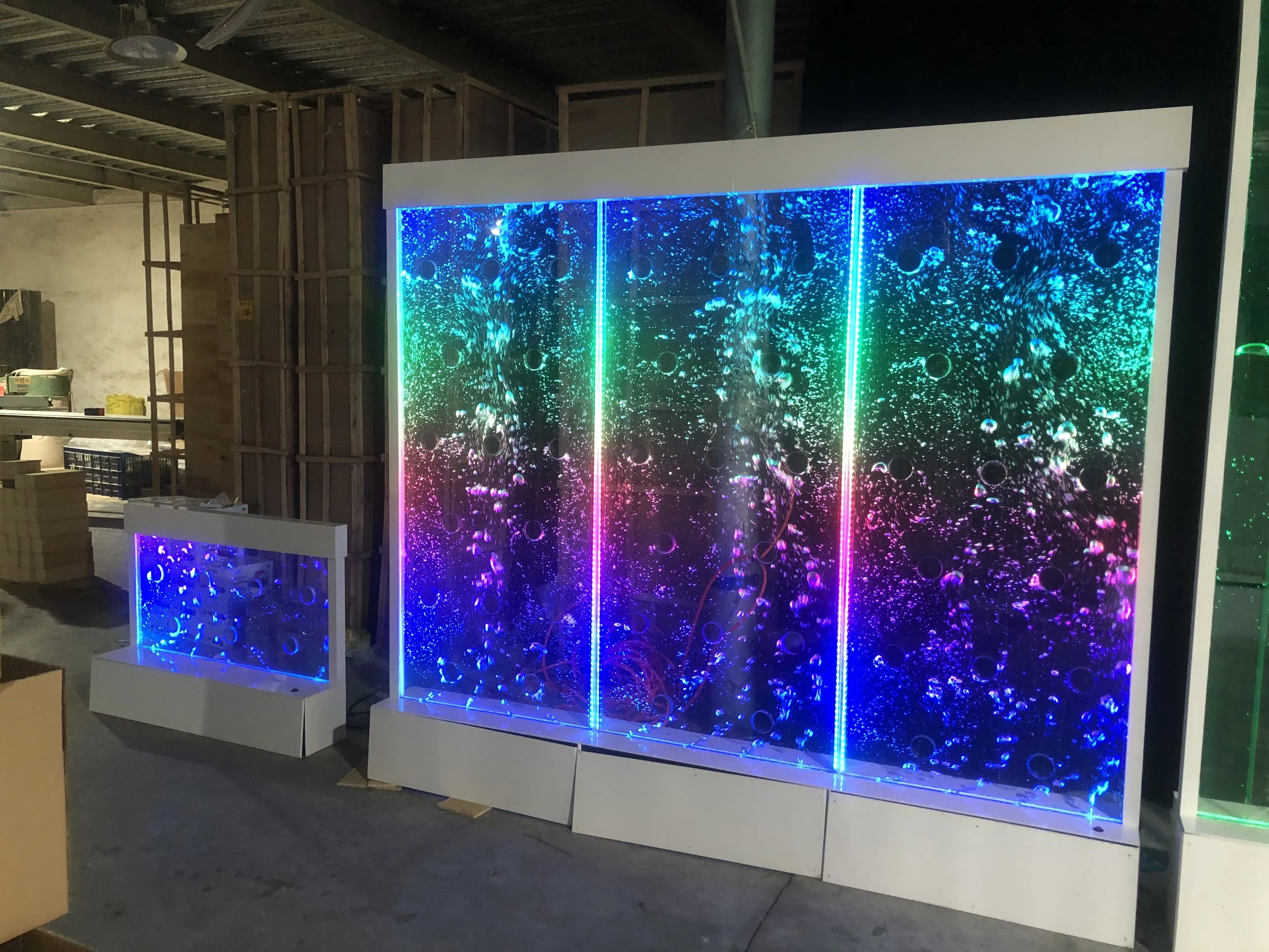 

gj-Custom Office Lobby Modern Design Acrylic LED Variable Light Water Bubble Wall&