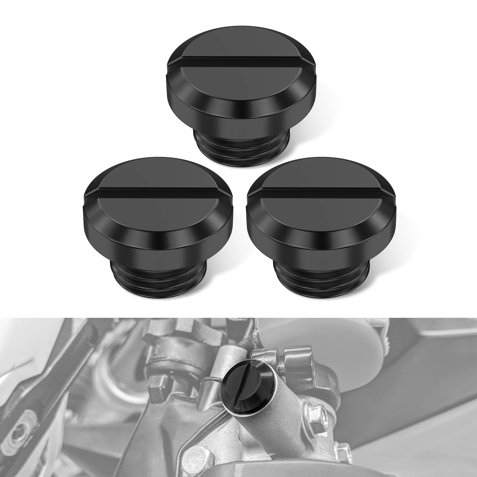 Mirror Hole Plug Kit M10xP1.25 For KTM Duke 125 200 250 390 690 790 890 1290 Adventure 990 1190 1090 Honda Suzuki Yamaha Ducati