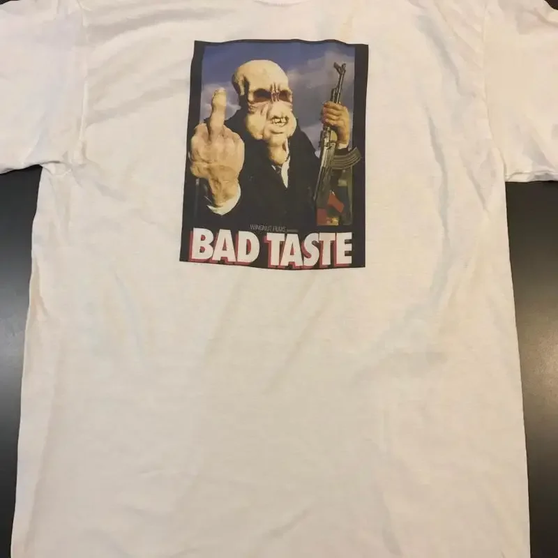Bad Taste funny horror retro white t shirt