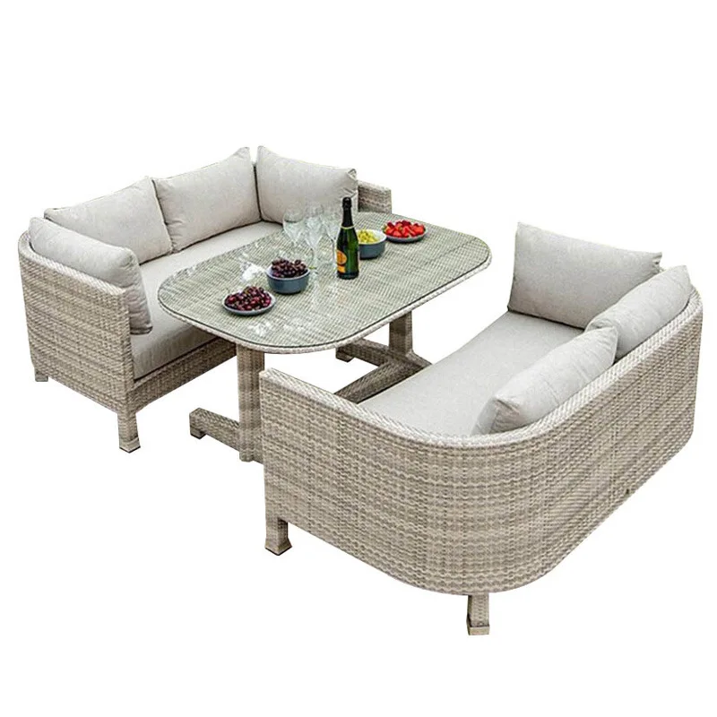 Commercial Factory custom rattan garden wicker chairs balcony courtyard outdoor furniture sofa set