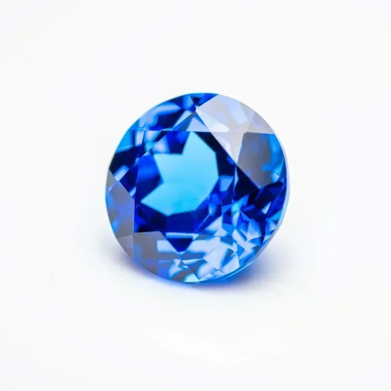 Synthetische Kobaltspinel-Perlen in Blau, rund geschliffen, für DIY-Schmuckherstellung, Anhängermaterial, wählbar – Detail 8