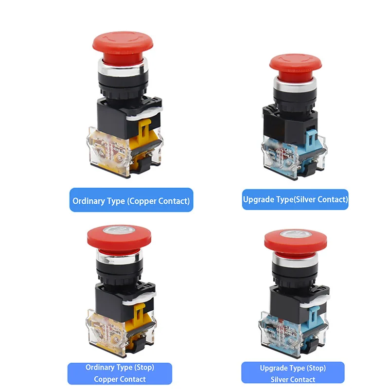 High Quality 1PCS LA38-11ZS E-Stop 22mm Red Mushroom Cap Emergency Stop Button for CNC Milling Router