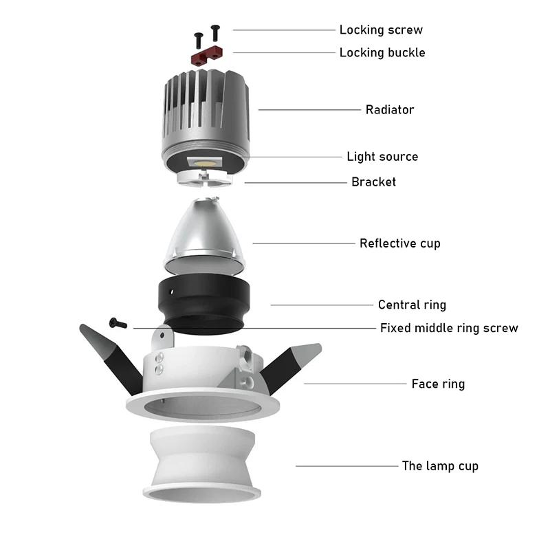 عكس الضوء LED النازل 9 واط 12 واط 15 واط Led ضوء السقف 220 فولت لغرفة النوم راحة led أسفل أضواء BAMD مصابيح الإضاءة الداخلية الحديثة