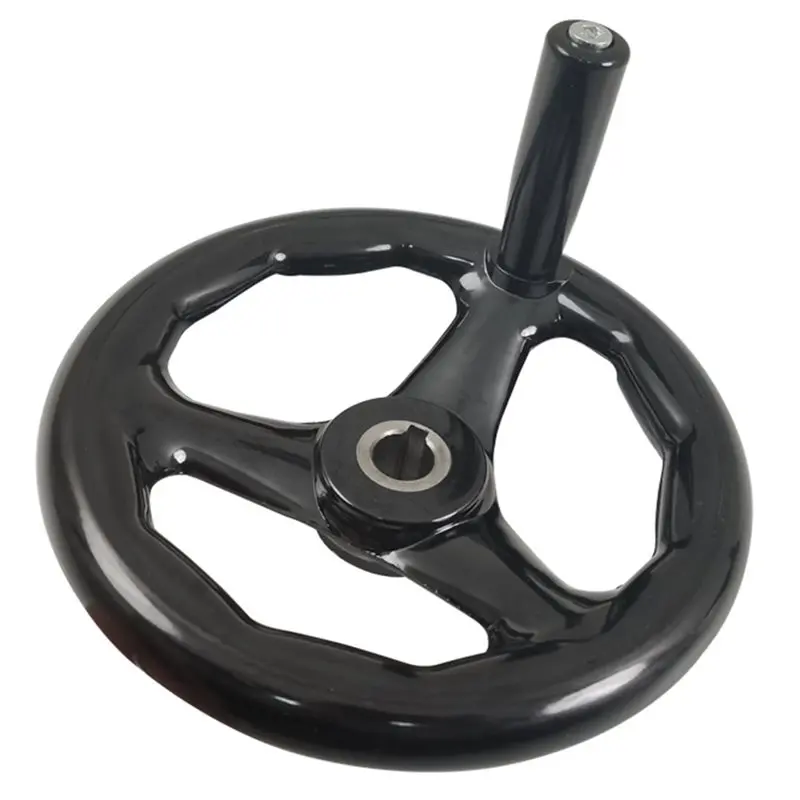 

【Festival】3 Spoke Hand Wheel Round Hand Wheel Black Round Lathe Milling Machine Milling Hand Wheel